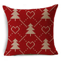 Axyaa Christmas Linen Pillowcase 45x45cm - Festive Home Decor & Gifts