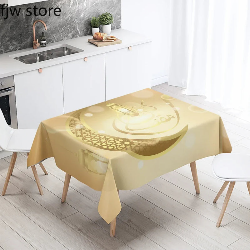 Axyaa Ramadhan Karim Decor Tablecloth - Waterproof & Stain Resistant