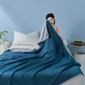 Axyaa Cool Silk Summer Quilt - Single/Double Size, Thin & Airy for Hot Nights