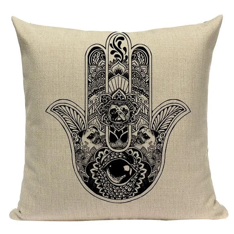 Axyaa Pug Dog Sport Symmetry Cushion Cover Pillow Case