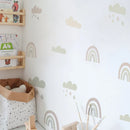 Axyaa Rainbow Clouds Wall Stickers for Children's Bedroom Decor