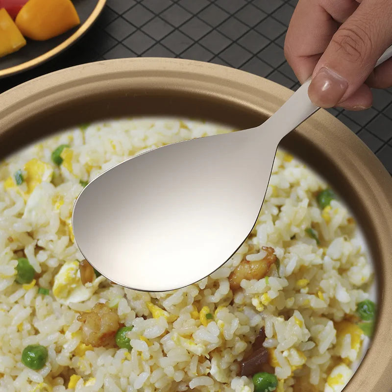 Axyaa Stainless Steel Rice Spoon - Large Capacity Buffet Serving Cutlery
