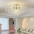 Axyaa Chrome LED Ceiling Lights Elegant Chandelier for Luxury Living Room Decor