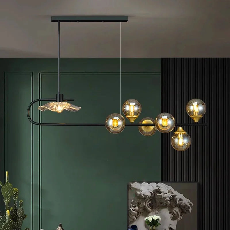 Axyaa Ceiling Chandelier: Stylish Pendant Light Fixture for Dining & Living Room Lighting