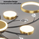 Axyaa LED Smart Remote Control Round Chandelier for Living Room Kitchen Interior Lighting