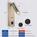 Axyaa Bedside Reading Light, USB Charging, Adjustable 3W LED Spotlight, Bedroom & Hotel