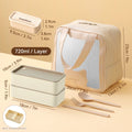 Axyaa Portable Divided Bento Lunch Box - Microwaveable & Stackable Tiger-container for Kids