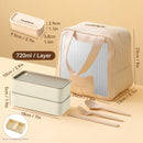Axyaa Divided Microwave-Heatable Bento Lunch Box with Lid, Stackable for Kids & Students