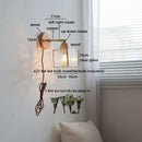 Axyaa Glass LED Wall Light with Pull Switch - Simple Night Lamp for Interior Lighting