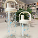 Axyaa Cute Plastic Straw Water Bottle with Lid - Large Capacity, Leak Proof Cup