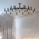 Axyaa Modern Sputnik Chandelier with G9 Bulbs - Large Cast Iron Dimmable Light