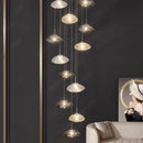 Axyaa Modern Home Chandelier Stair Pendant Living Room Interior Lighting