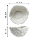 Axyaa Stone Pattern Ceramic Bowl Set for Molecular Cuisine and Dining