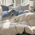 Axyaa Stripe Style Bedding Set: Soft Duvet Cover, Comfortable Sheet Set, & Pillowcase