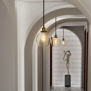 Axyaa Glass Pendant Light with Edison Bulb for Industrial Home Decor
