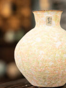 Textured Ceramic Vase for Fresh Flowers, Boho Home Decor Centerpiece by Axyaa