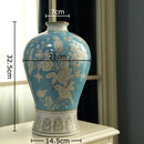 Axyaa Blue White Vase Pot Flower Arrangement Room Decor Aesthetic Flowers Vases