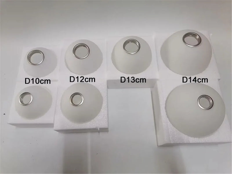 Axyaa Matte White Glass Lamp Shade for E27 E14 Threaded Socket