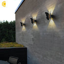 Axyaa Butterfly LED Garden Wall Lamp - Outdoor Waterproof Aluminum Light