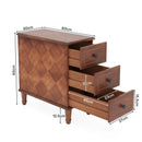 Axyaa Wood End Table with Drawers: Fully Assembled Nightstand & Slim Bedside Table
