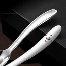 Axyaa Deepened Flat Bottom Stainless Steel Spoon for Children, Baby Feeding