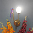 Axyaa Nordic Modern Bird Egg Wall Lights with Milk White Lampshade, Iron Art Luxury Bed Lighting