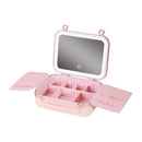 Axyaa Rechargeable Makeup Case with Adjustable Lighting - Portable Vanity Storage