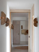 Axyaa Ratta Weaving Wall Sconces Retro Wabi-Sabi Home Decor Living Room Bedroom Hotel
