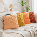 Embroidered Wool Maple Leaf Pillowcase by Axyaa - Halloween & Thanksgiving Orange Cushion Cover