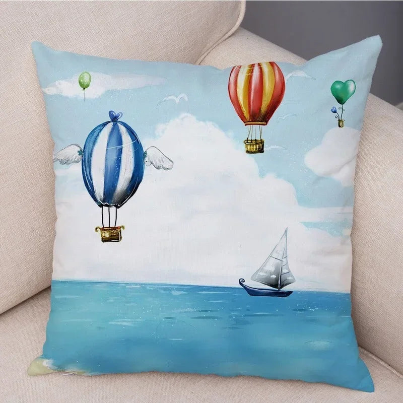 Axyaa Cartoon Design Pillowcase for Children's Room, Sofa, Home Decoration 45*45cm