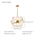 Axyaa Glass Bubble Pendant Chandelier for Modern Room Decor