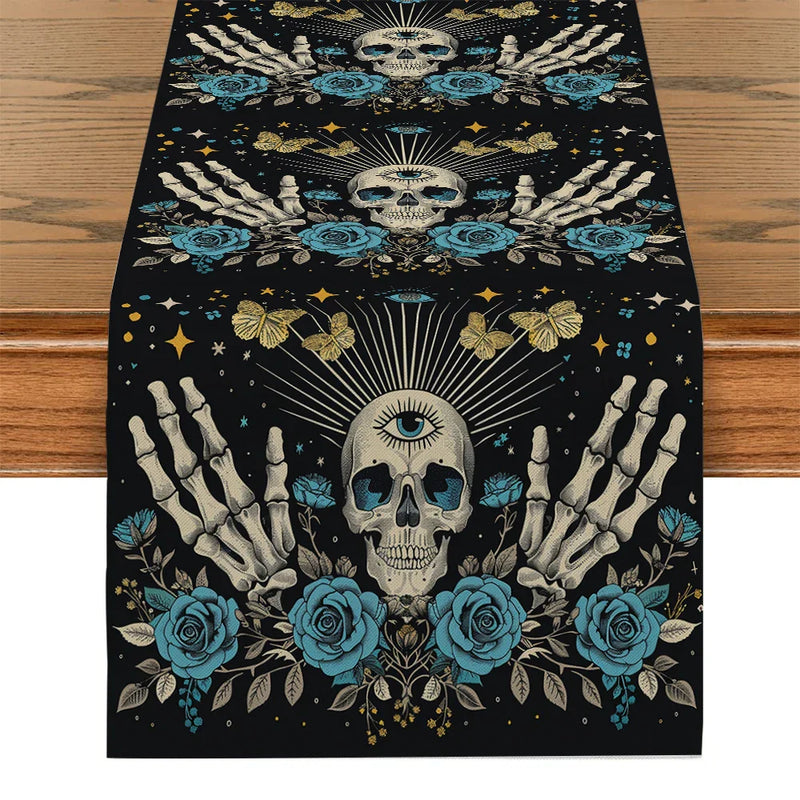 Axyaa Halloween Plants Table Runner: Indoor Outdoor Dining Decor