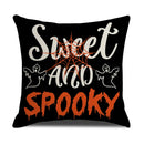Axyaa Halloween Linen Pillowcase Set - Horror Theme Sofa Cushion Cover