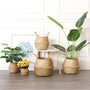 Axyaa Seagrass Rattan Basket: Toy & Flowerpot Organizer, Hanging Storage Bin