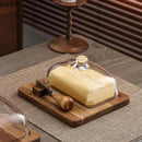 Axyaa Acacia Wood Butter Box Cheese Plate Set
