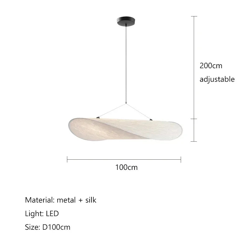 Axyaa Silk Pendant Chandelier: Modern Dining Room Hanging Light Fixtures