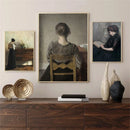 Moody Victorian Woman Portrait Wall Art Print by Axyaa