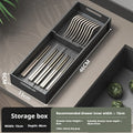 Axyaa Aluminum Cutlery Drawer Organizer Tray for Kitchen Cabinet Storage