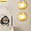 Axyaa Marble White Glass Ball LED Wall Lamp for Luxury Home Decor