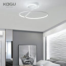 Axyaa LED Chandelier Modern Lighting Fixture Chrome Lamp for Living Room Kitchen White Decor