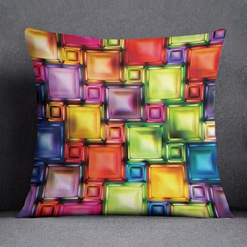 Axyaa Abstract Pillowcase: Sofa Cushion Cover for Living Room & Bedroom