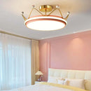Axyaa Crown LED Ceiling Light for Girl's Bedroom: Modern Princess Decor with Remote