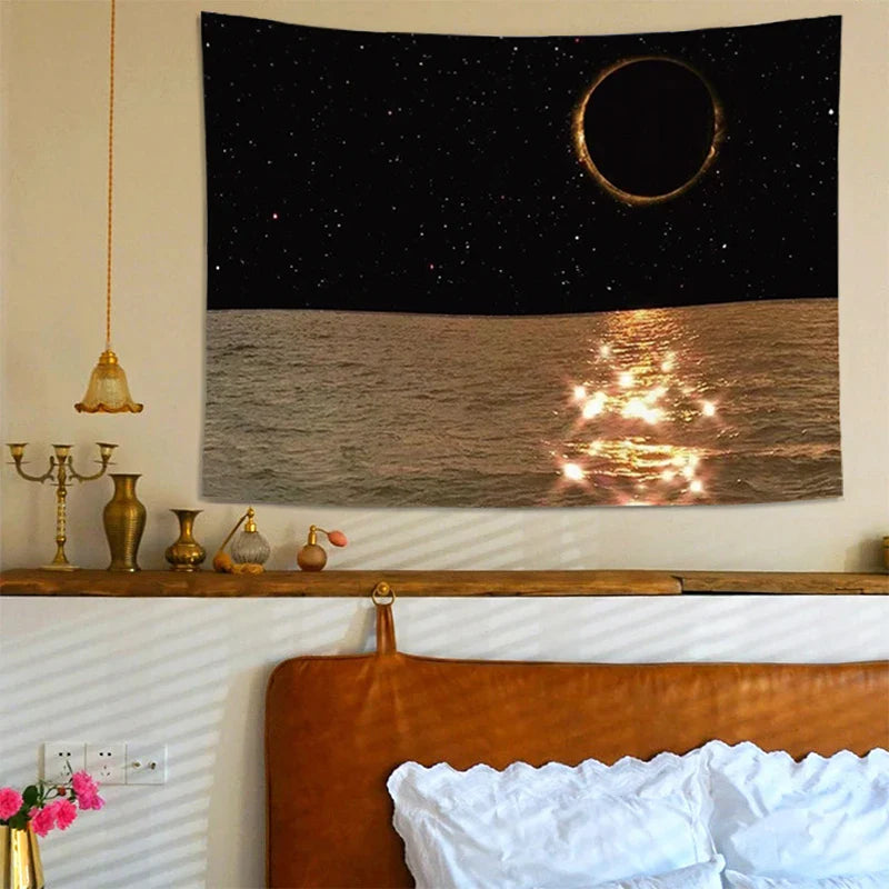 Axyaa 3D Print Landscape Tapestry Wall Hanging for Bedroom and Dorm Decor