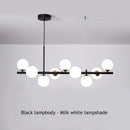 Axyaa Glass Ball LED Pendant Light Bean Chandelier for Kitchen Living Room