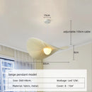 Axyaa Nordic Beige Pleated Fabric LED Pendant Light - Elegant Dining Room Hanging Lamp
