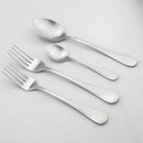 Axyaa Matte Silver Stainless Steel Cutlery Set - 4/6/16/24pcs Dinnerware Steak Knife Fork Spoon