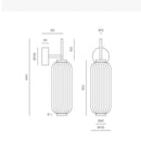 Axyaa Nordic Glass Wall Lamp, Postmodern Restaurant LED Light