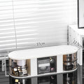 Axyaa Double-Layer Makeup Organizer: Brush Tube Compartment Drawer for Dressing Table
