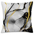 Axyaa Gold Marbled Abstract Pillow Covers for Sofa, Bedroom & Car