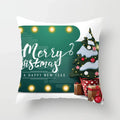Axyaa Merry Christmas Green Pillowcase Sofa Decoration Cover